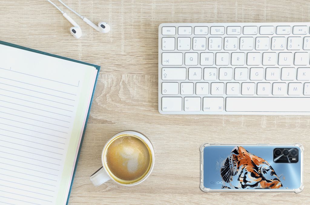 Back Cover OPPO A16 | A16s | A54s Watercolor Tiger B2C Telecom