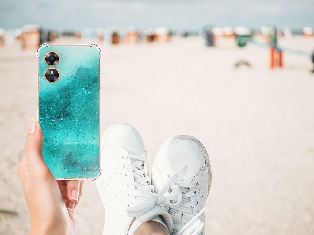Back Cover OPPO A17 Painting Blue B2C Telecom
