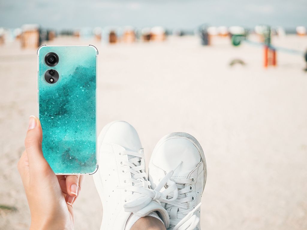 Back Cover OPPO A78 4G Painting Blue B2C Telecom