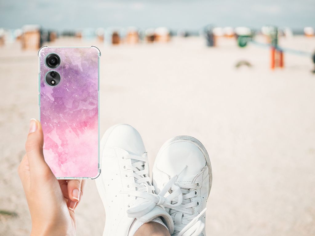 Back Cover OPPO A78 4G Pink Purple Paint B2C Telecom
