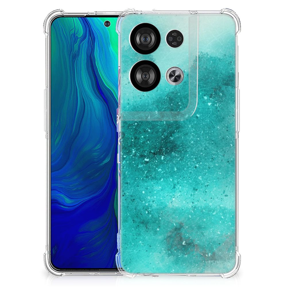 Back Cover OPPO Reno8 Painting Blue transparant ontwerp detail