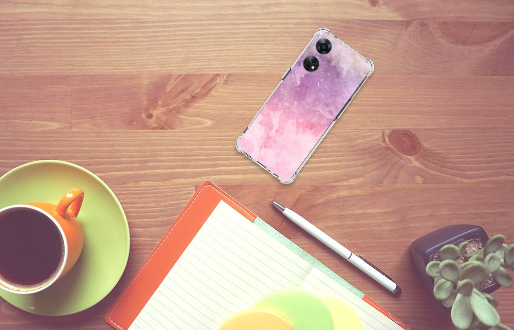 Back Cover OPPO Reno8 T 4G Pink Purple Paint B2C Telecom