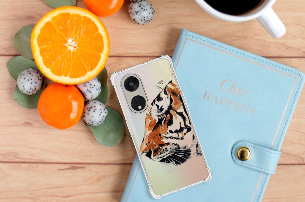 Back Cover OPPO Reno8 T 5G Watercolor Tiger B2C Telecom