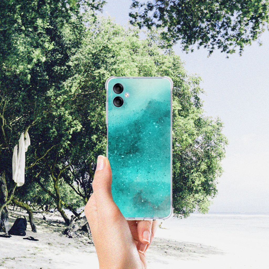 Samsung Galaxy A05 Back Cover Painting Blue zijaanzicht
