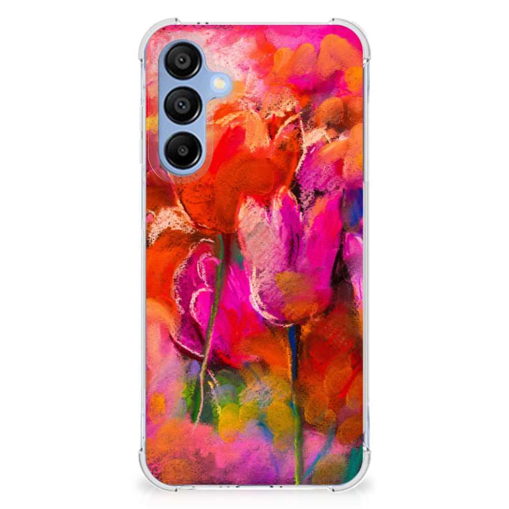 Samsung Galaxy A16 Back Cover Tulips kleurrijk ontwerp