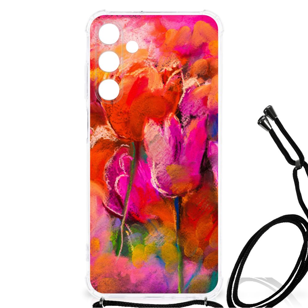 Samsung Galaxy A25 Back Cover Tulips ontwerp voorzijde