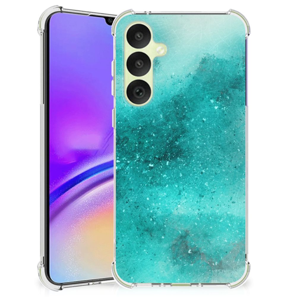 Samsung Galaxy A35 Back Cover Painting Blue aanzicht
