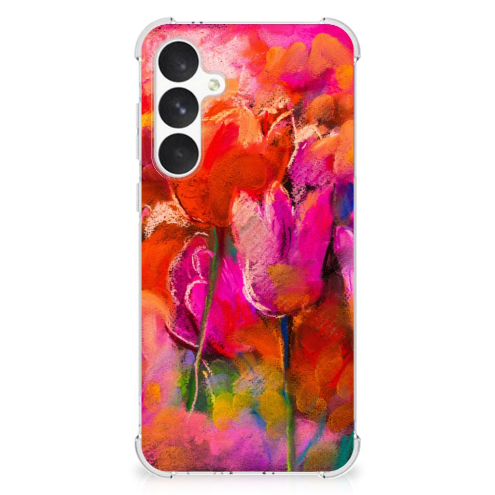 Samsung Galaxy A55 Back Cover Tulips zijaanzicht