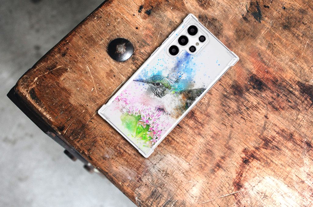 Samsung Galaxy S22 Ultra Back Cover Vogel design bovenaanzicht