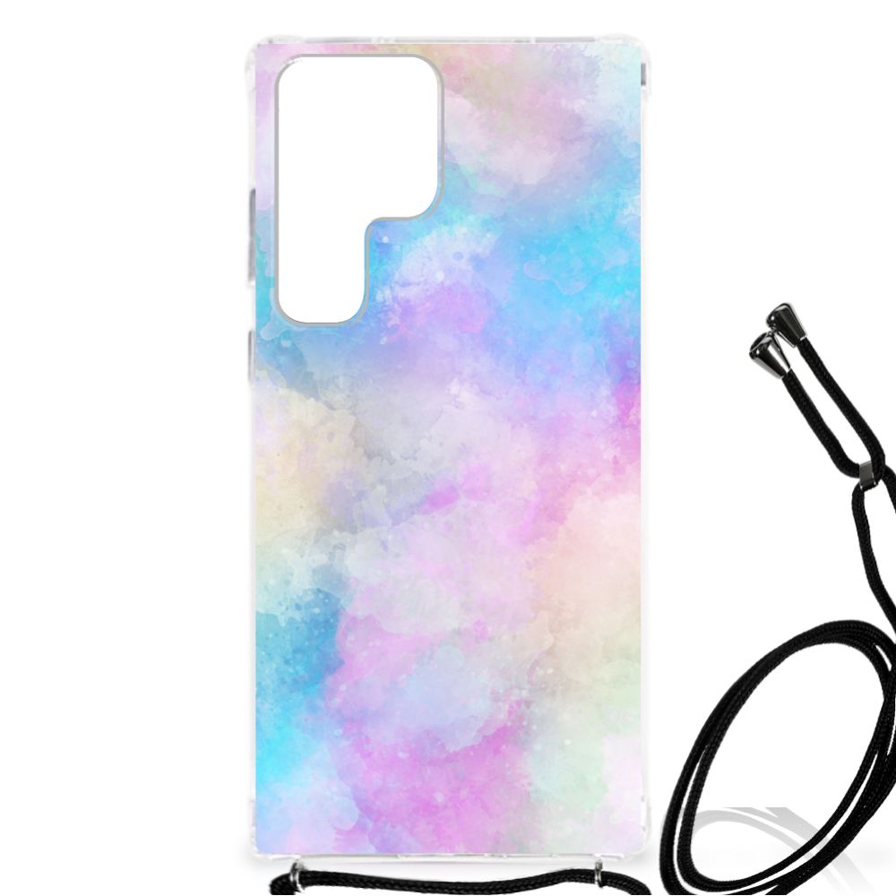 Samsung Galaxy S23 Ultra Back Cover Watercolor Light aanzicht