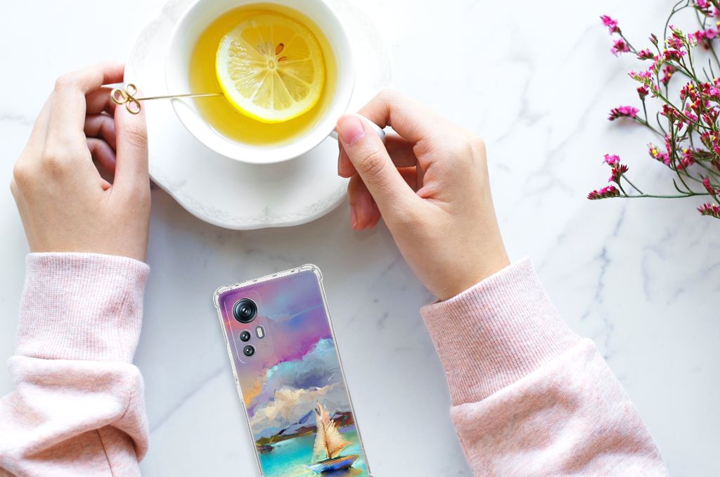 Back Cover Xiaomi 12 | 12x Boat design handholding telefoon met thee