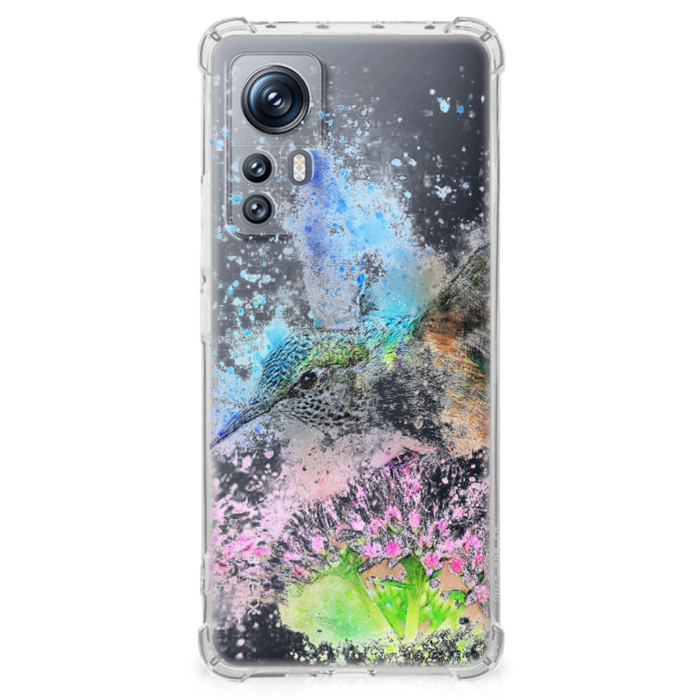 Back Cover Xiaomi 12 | 12x Vogel design kleurrijk aanzicht