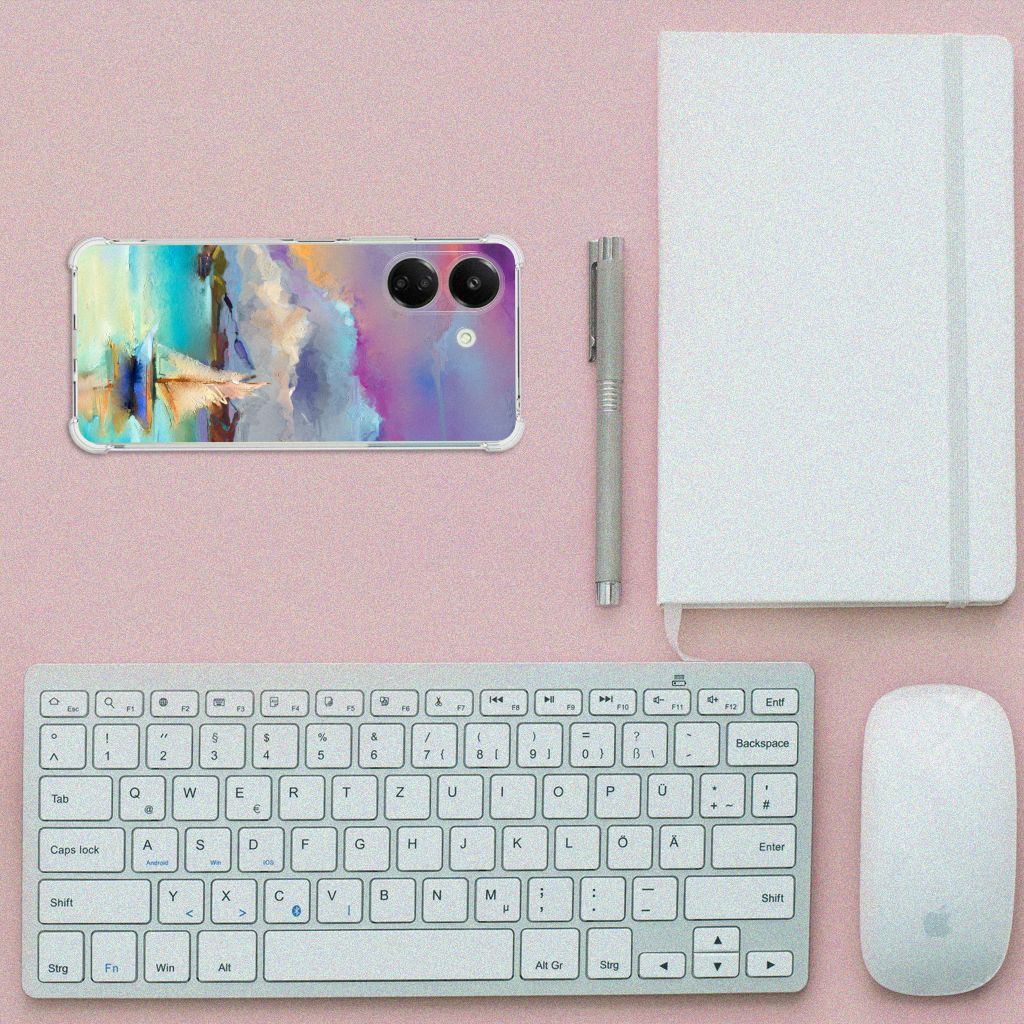 Back Cover Xiaomi Redmi 13C 4G Boat design kleurrijk aanzicht