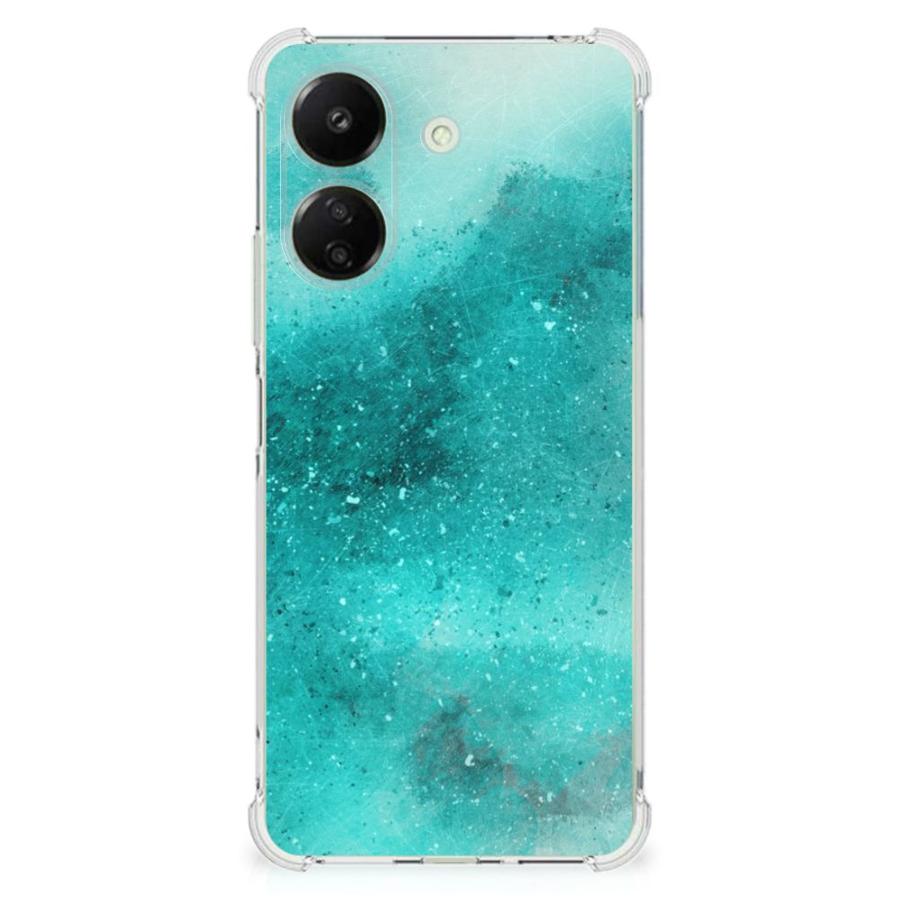 Back Cover Xiaomi Redmi 13C 4G Painting Blue achterzijde