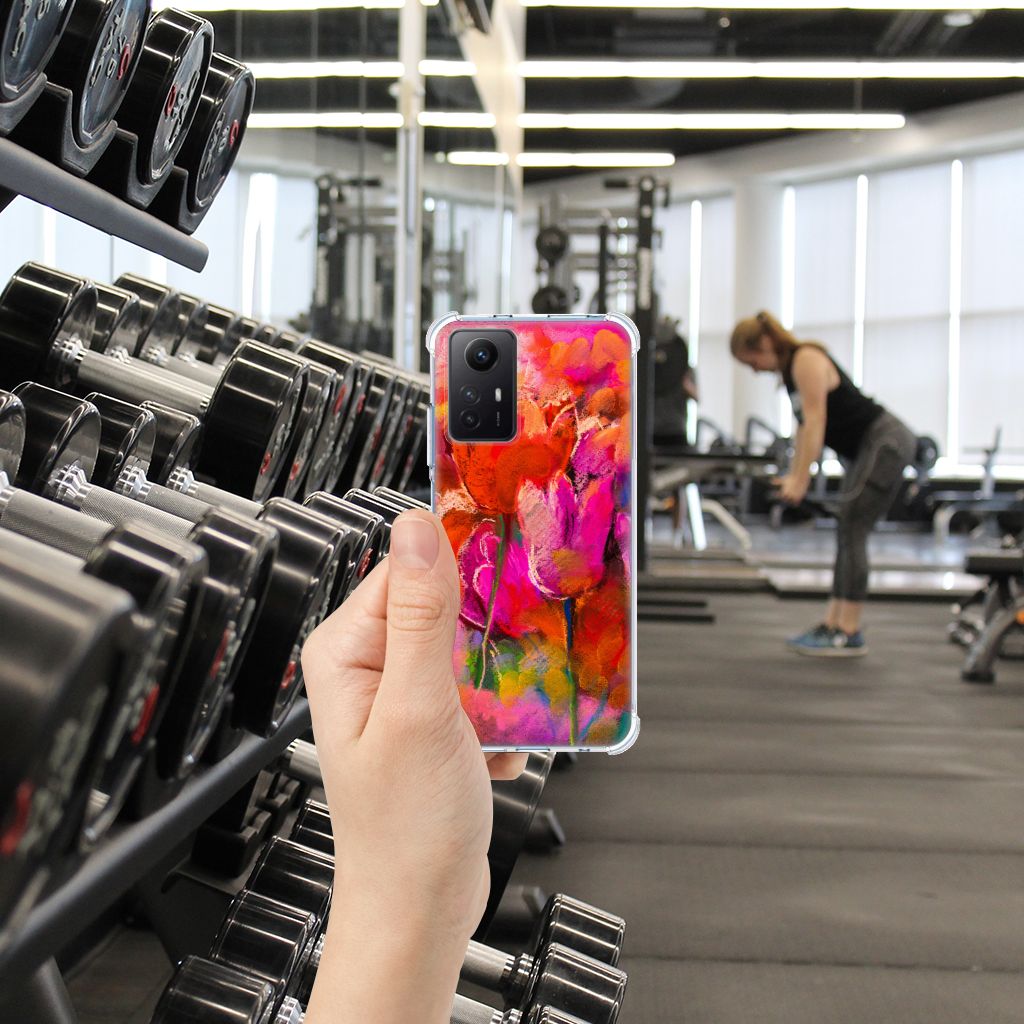 Back Cover Xiaomi Redmi Note 12s Tulips ontwerpproduct achterkant sportomgeving