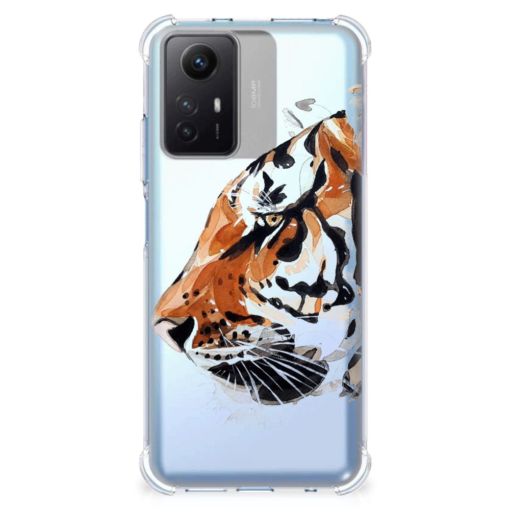 Back Cover Xiaomi Redmi Note 12s Watercolor Tiger zijaanzicht