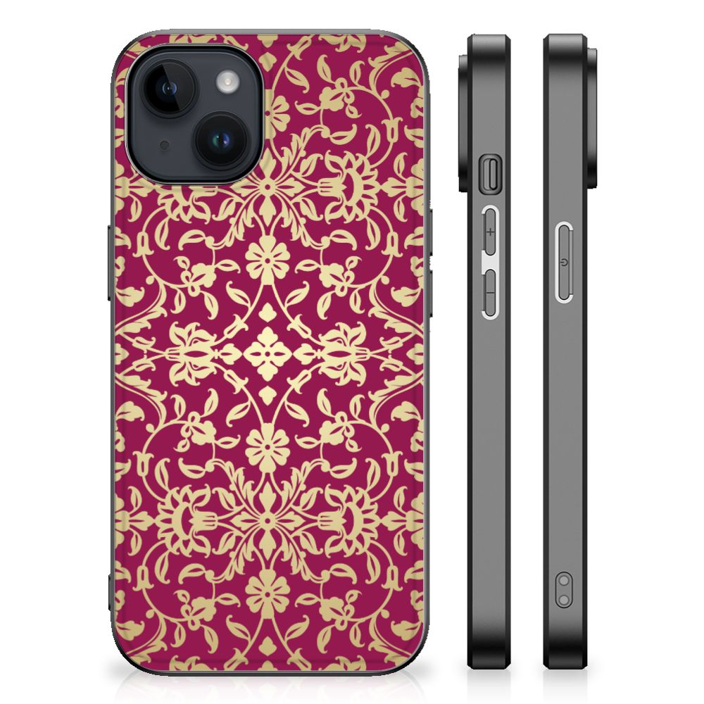 Apple iPhone 15 Plus Back Cover iPhone 15 Plus Barok Pink achterkant zijkanten