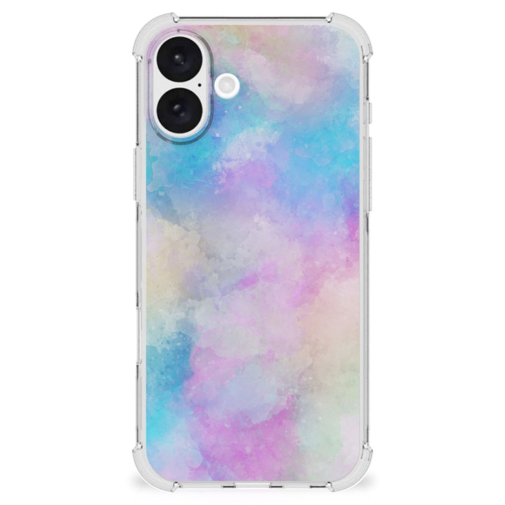B2C Telecom iPhone 16 Plus Back Cover Watercolor Light achteraanzicht