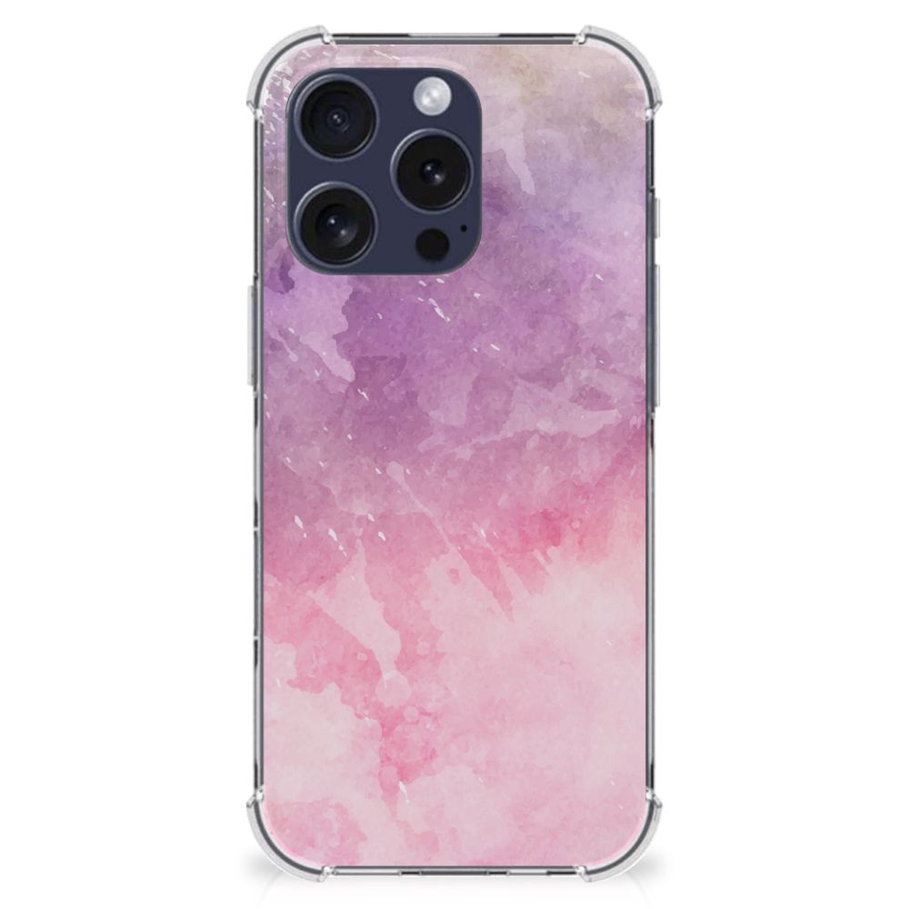 Apple iPhone 16 Pro Max Back Cover Pink Purple Paint achterkant