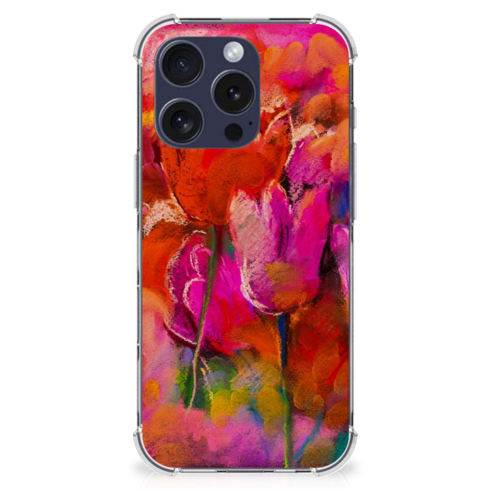 B2C Telecom iPhone 16 Pro Max Back Cover Tulips achterkant