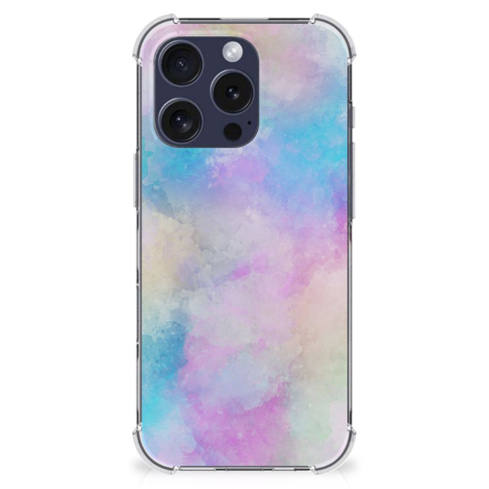 B2C Telecom iPhone 16 Pro Max Back Cover Watercolor Light achterkant