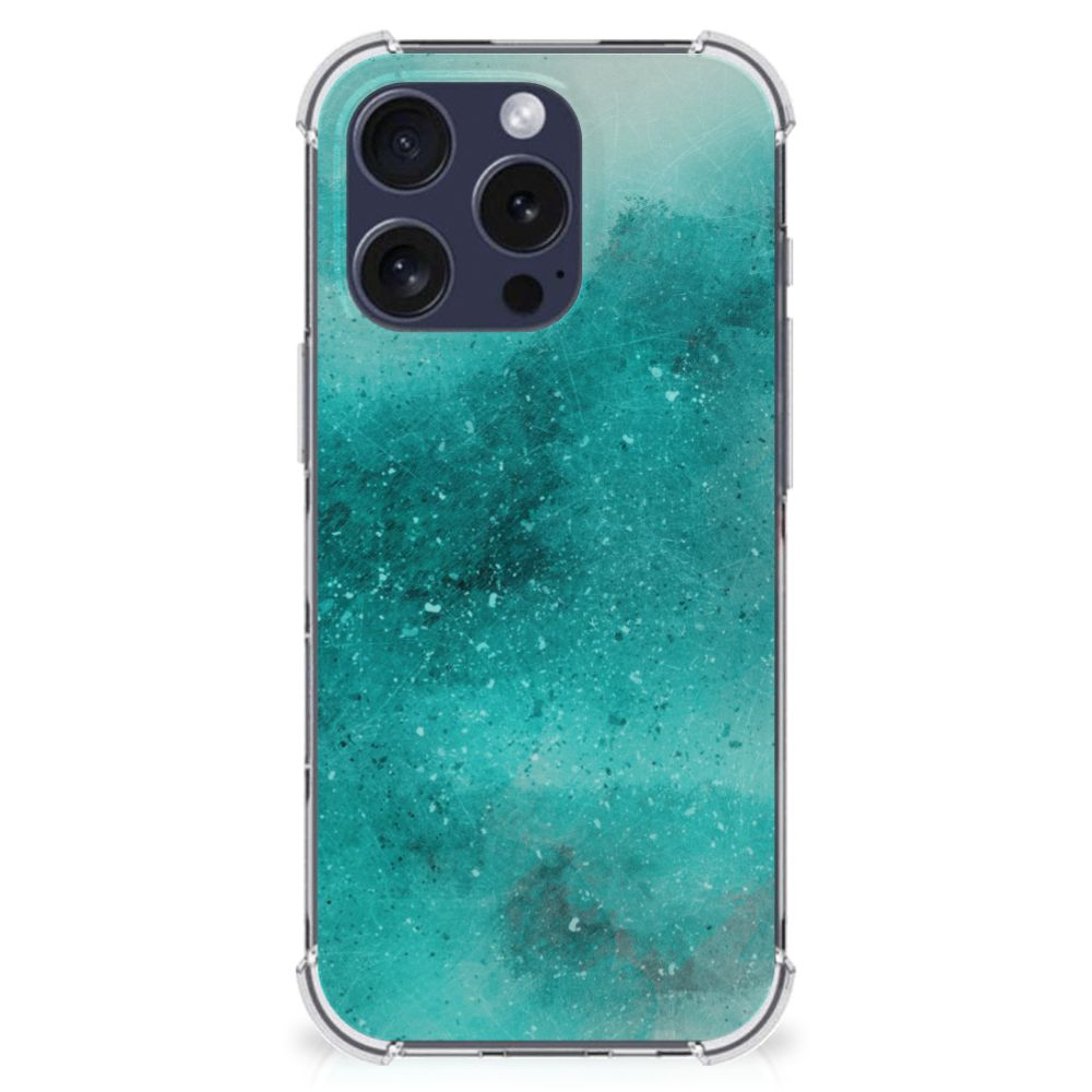 iPhone 16 Pro Back Cover Painting Blue achterzijde