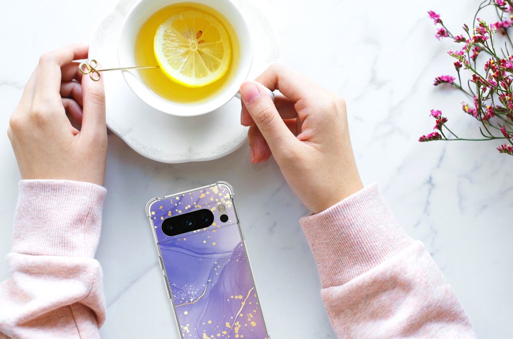 Back Cover voor Google Pixel 8 Pro Watercolor Paars B2C Telecom