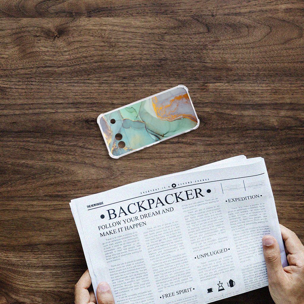 Google Pixel 8A Back Cover voor Google Pixel 8A Watercolor Mix bovenaanzicht