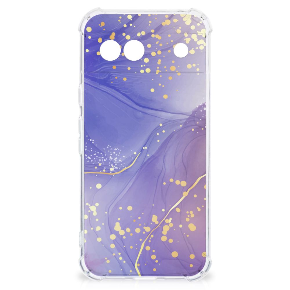 Google Pixel 8A Back Cover Watercolor Paars aanzicht design