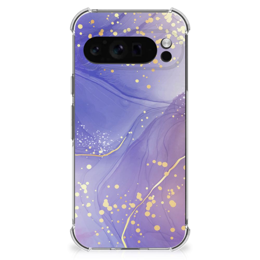Google Pixel 9 Pro XL Back Cover Watercolor Paars achterkant