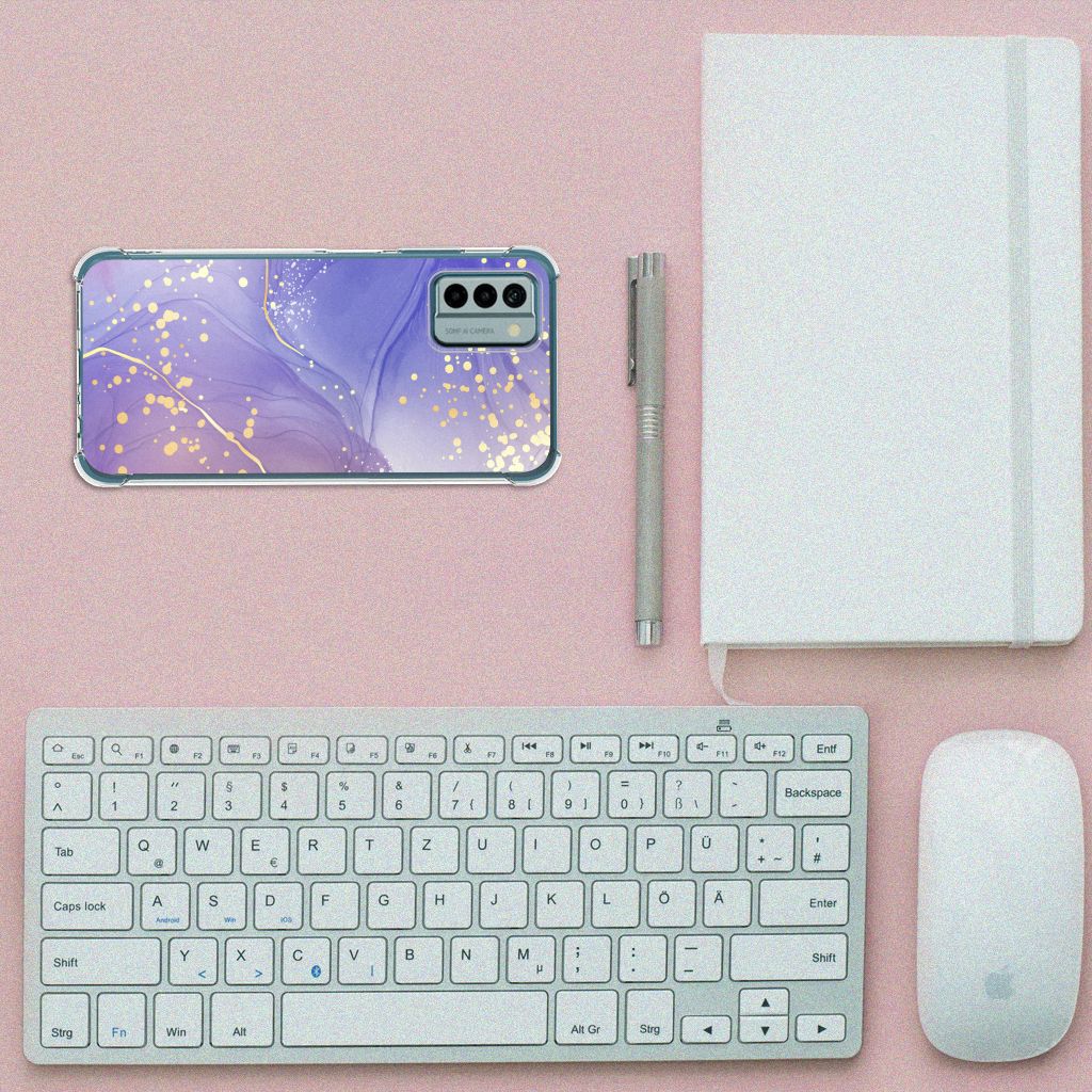 Back Cover voor Nokia G22 Watercolor Paars B2C Telecom