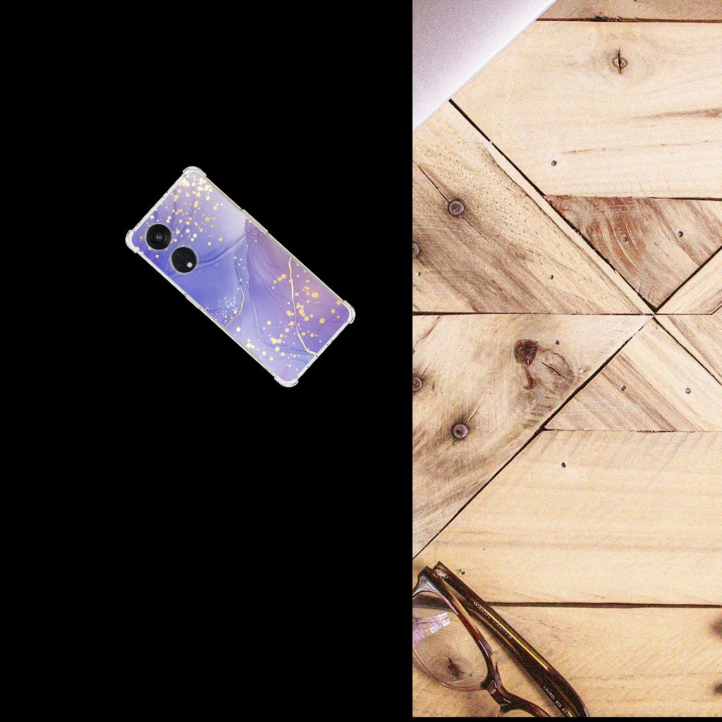 Back Cover voor OPPO A98 Watercolor Paars B2C Telecom