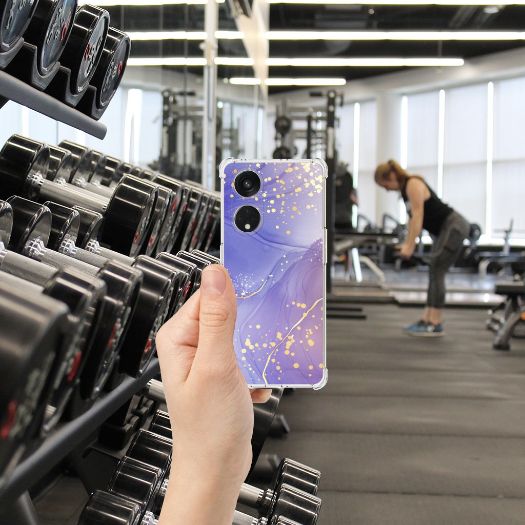 Back Cover voor OPPO A98 Watercolor Paars B2C Telecom