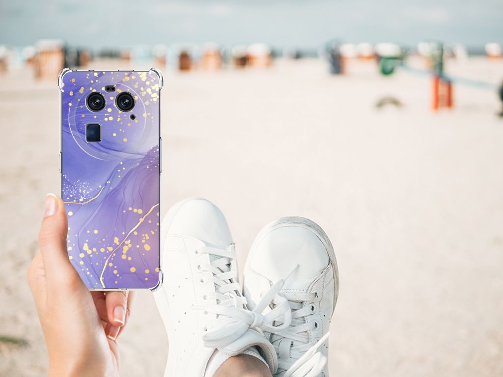 Back Cover voor OPPO Find X6 Watercolor Paars B2C Telecom