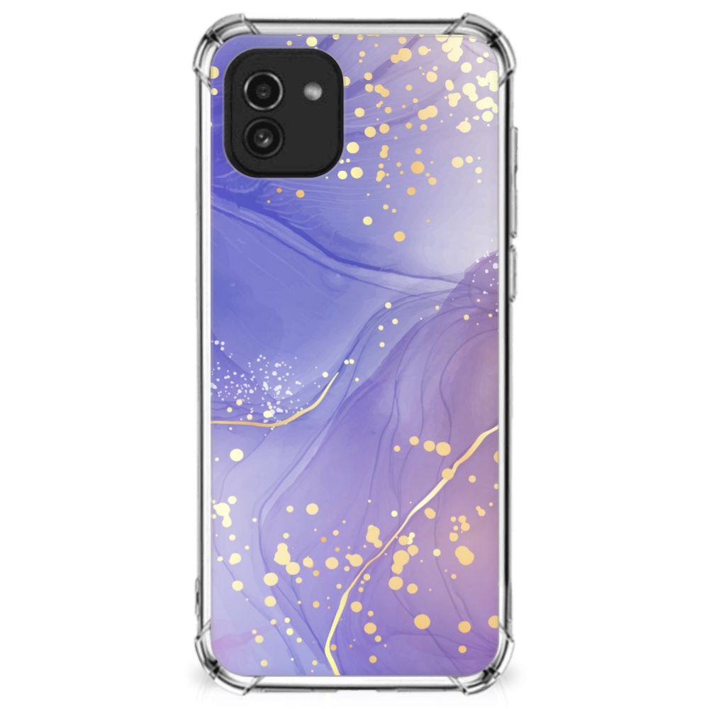 Back Cover voor Samsung Galaxy A03 Watercolor Paars B2C Telecom