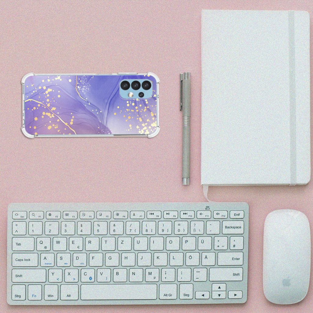 Back Cover voor Samsung Galaxy A13 (4G) Watercolor Paars B2C Telecom