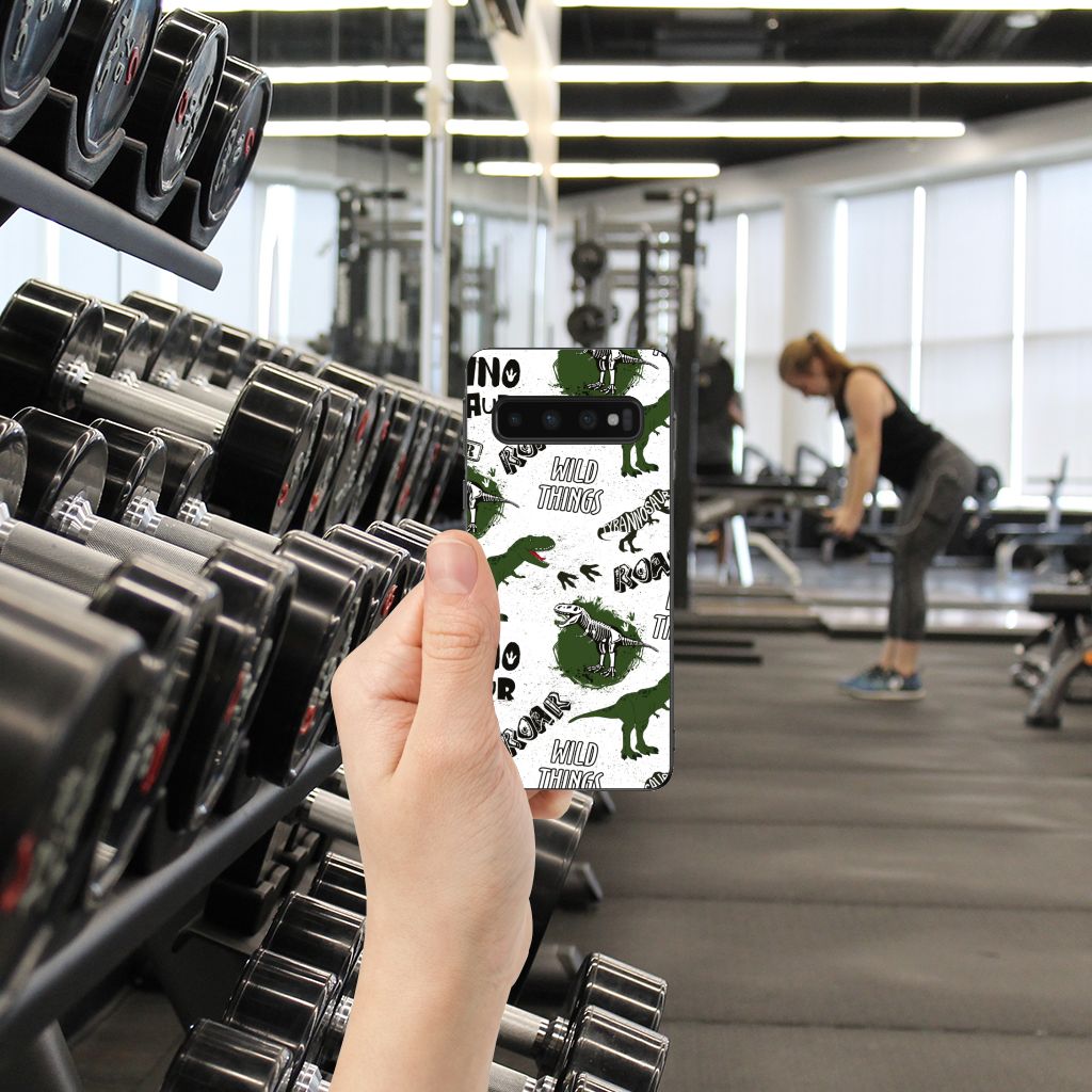 Samsung Galaxy S10 Back Cover voor Samsung Galaxy S10 Dinosaurus design dinosaurus aanzicht