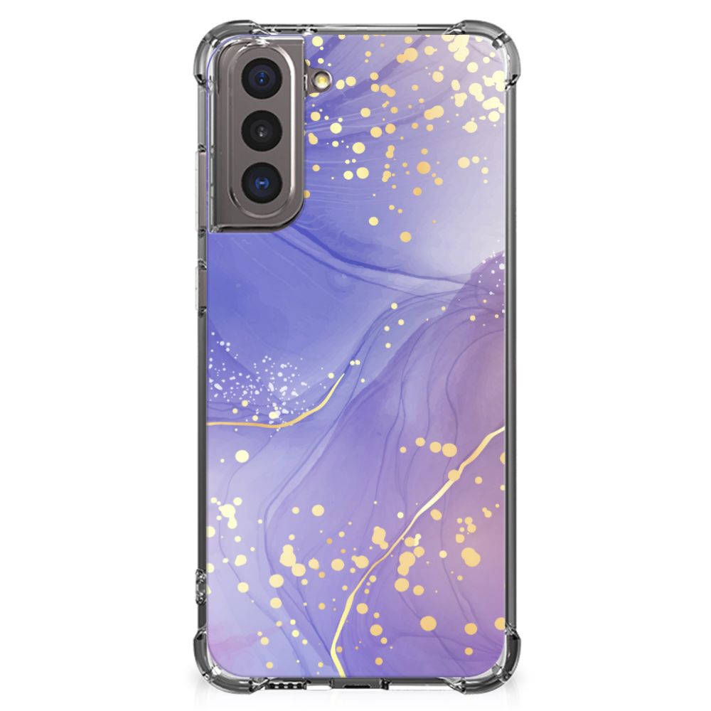 Back Cover voor Samsung Galaxy S21 Watercolor Paars B2C Telecom