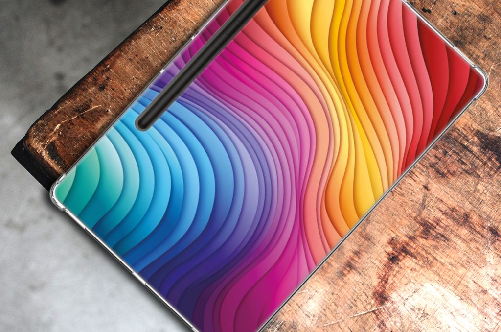 Back Cover voor Samsung Galaxy Tab S9 Plus Regenboog