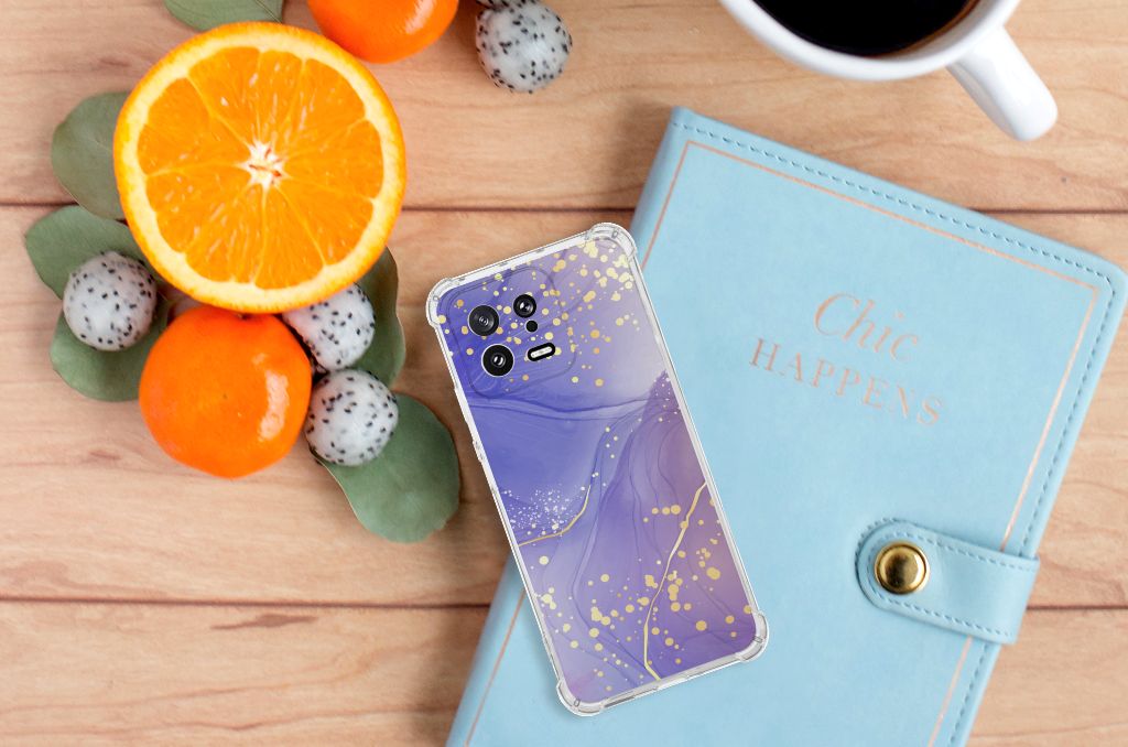 Back Cover voor Xiaomi 13 Watercolor Paars B2C Telecom