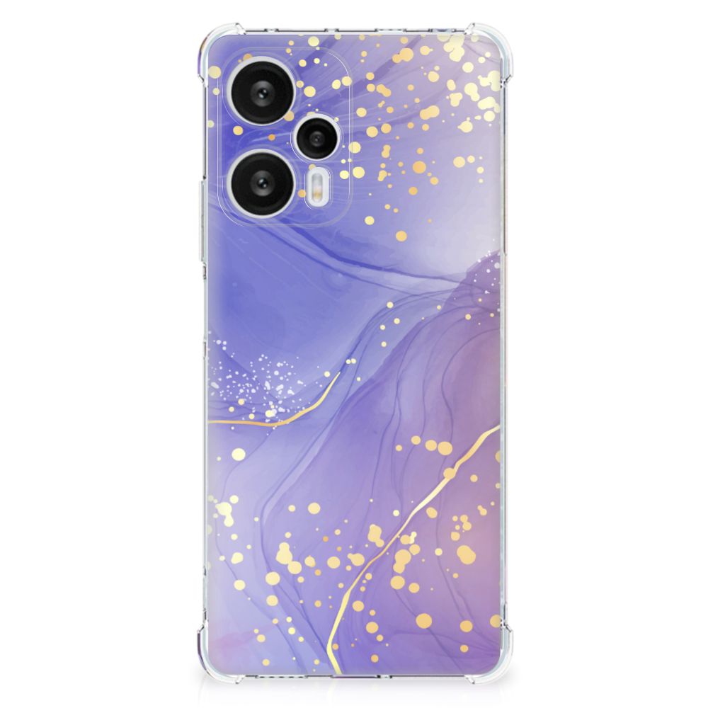 Xiaomi Poco F5 Back Cover Watercolor Paars achterkant