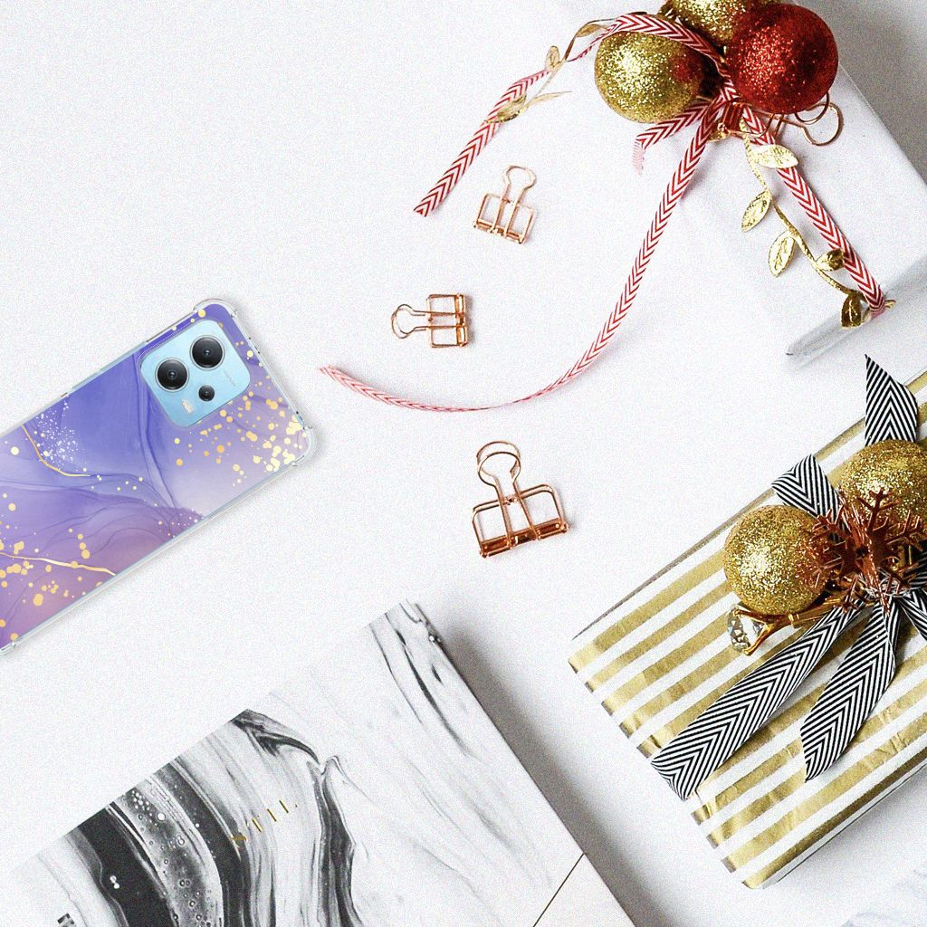 Back Cover voor Xiaomi Redmi Note 12 5G Watercolor Paars B2C Telecom