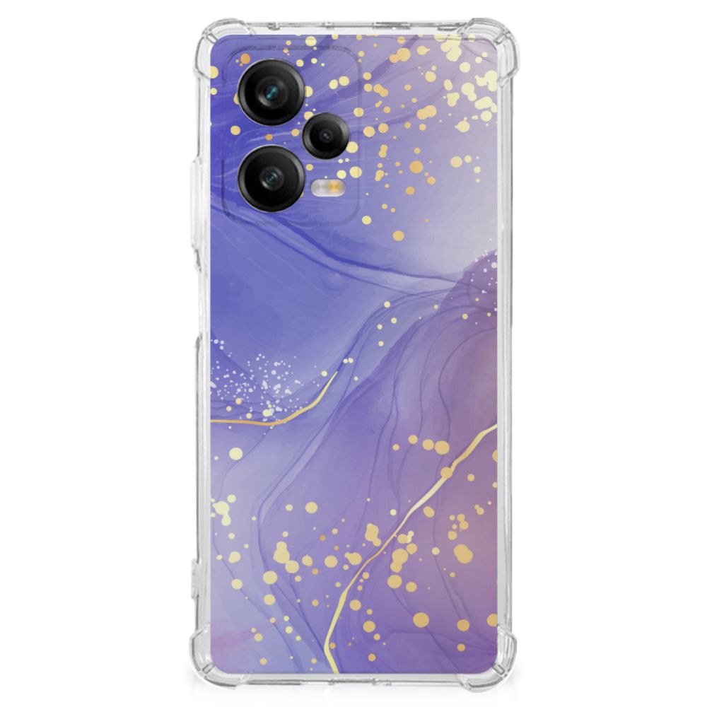 Xiaomi Redmi Note 12 Pro Plus Back Cover Watercolor Paars achterzijde