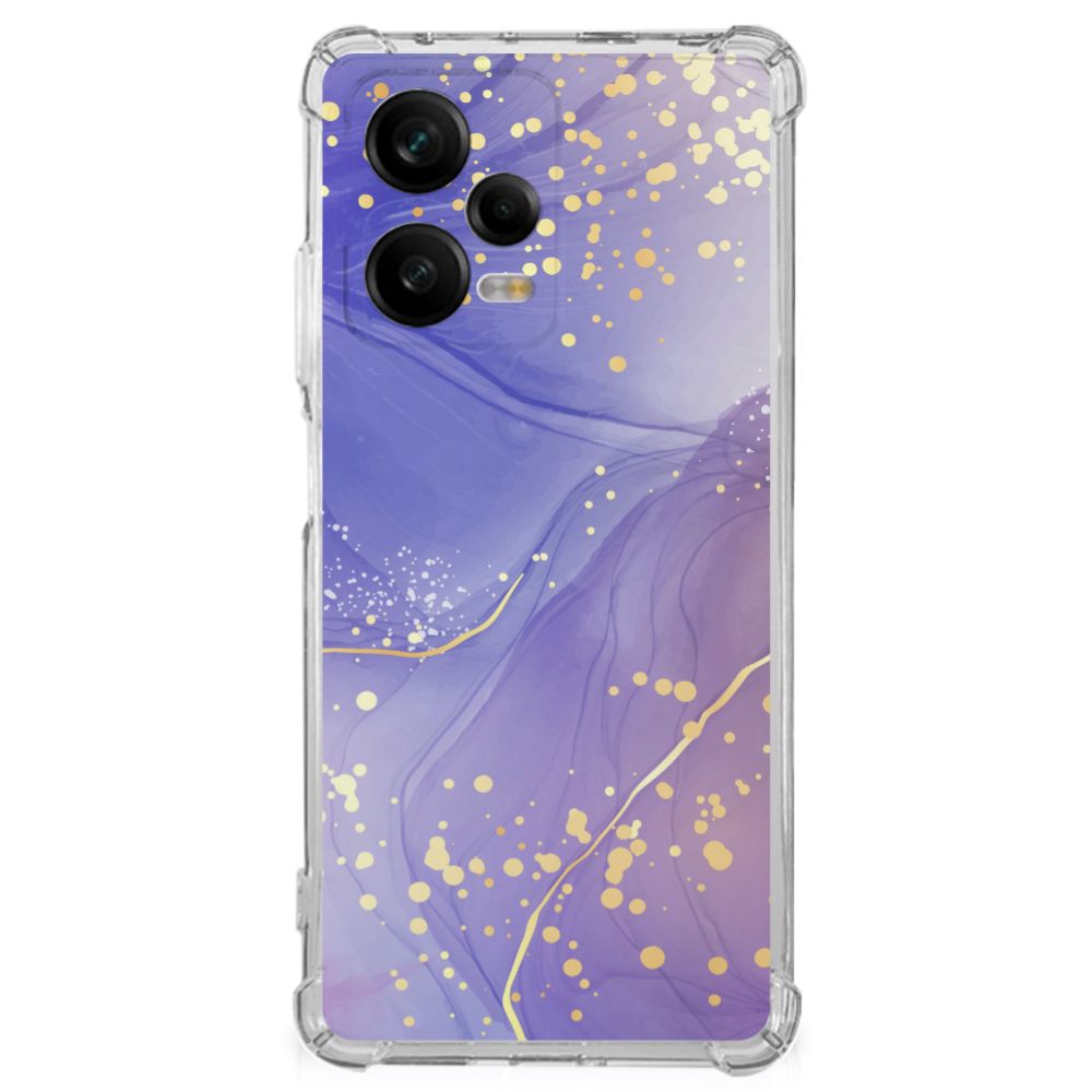 Xiaomi Redmi Note 12 Pro Back Cover Watercolor Paars achteraanzicht