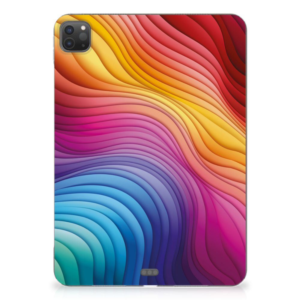 iPad Pro 11 (2024) Back Cover voor iPad Pro 11 (2024) Regenboog design kleurrijke golf stijlen