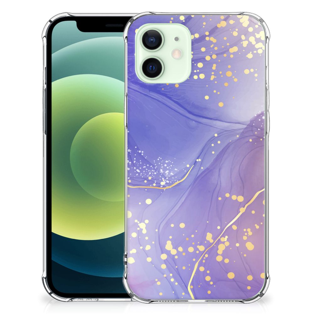 Back Cover voor iPhone 12 Mini Watercolor Paars B2C Telecom