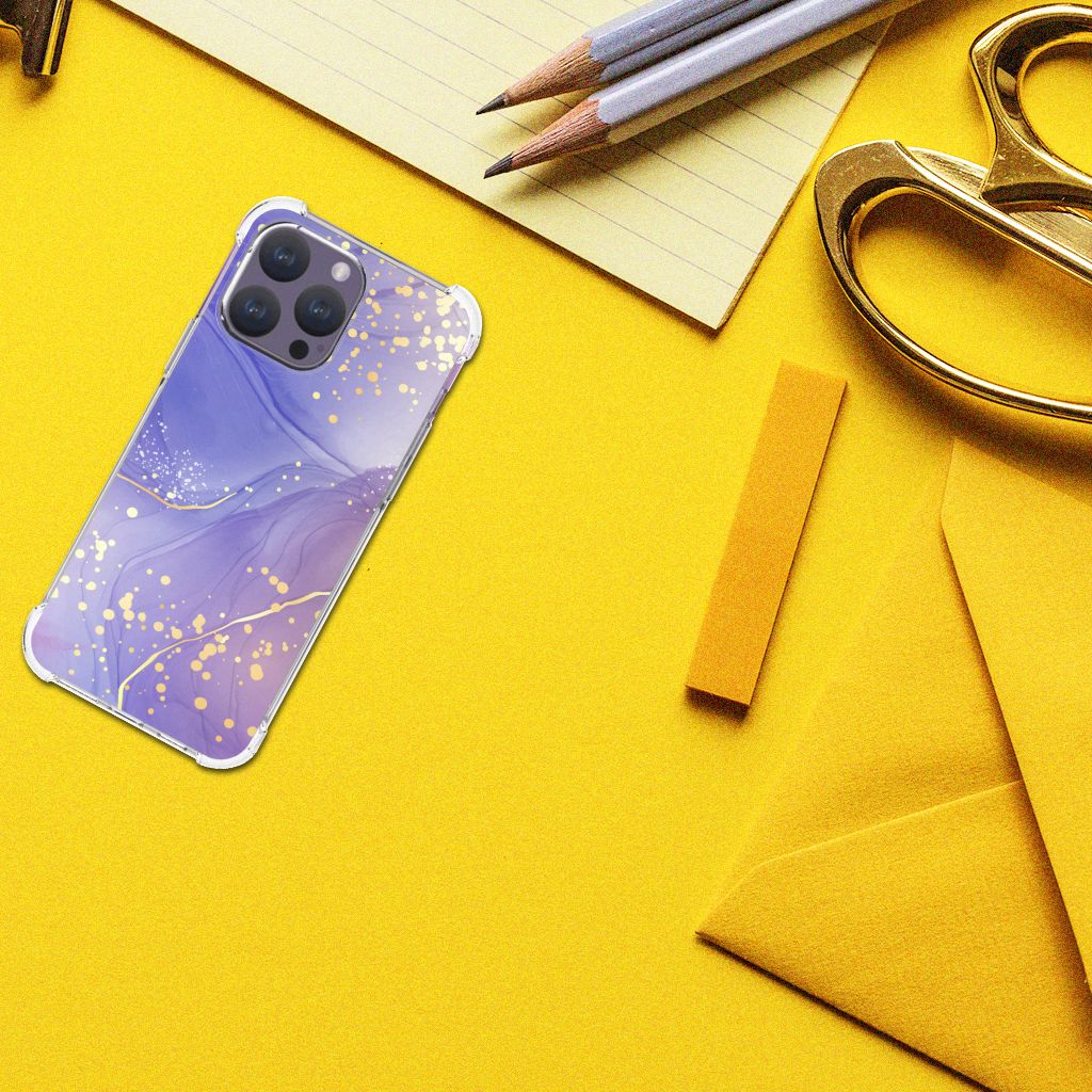 Back Cover voor iPhone 15 Pro Max Watercolor Paars B2C Telecom
