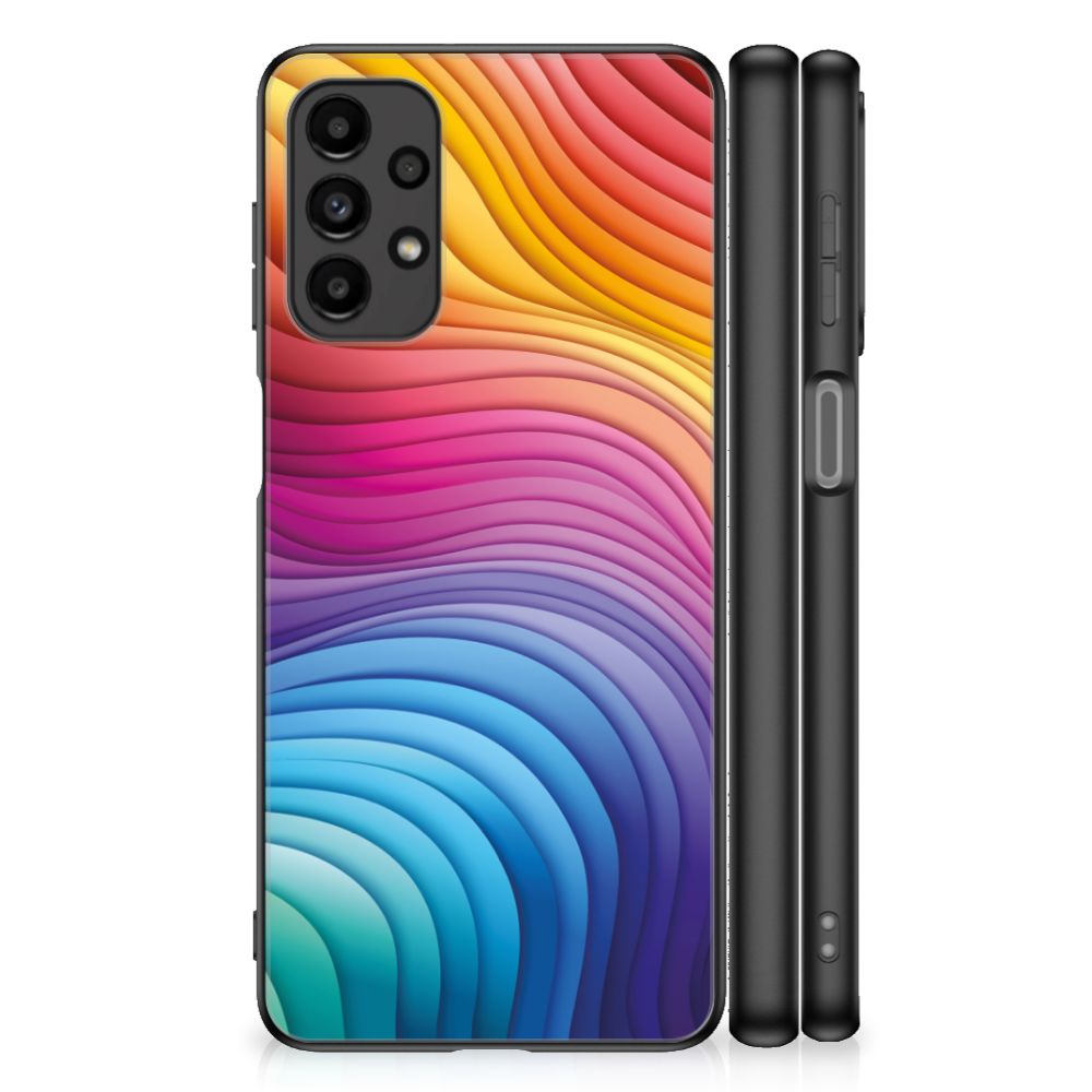 Samsung Galaxy A13 4G Backcover Regenboog zijaanzicht