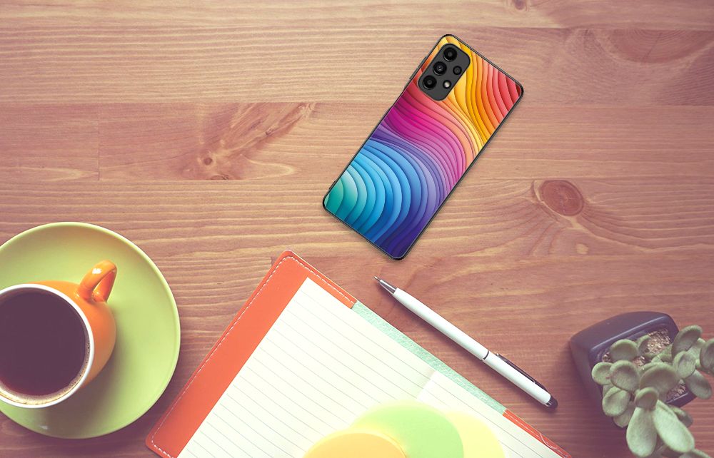 Samsung Galaxy A13 4G Backcover voor Samsung Galaxy A13 4G Regenboog bovenaanzicht