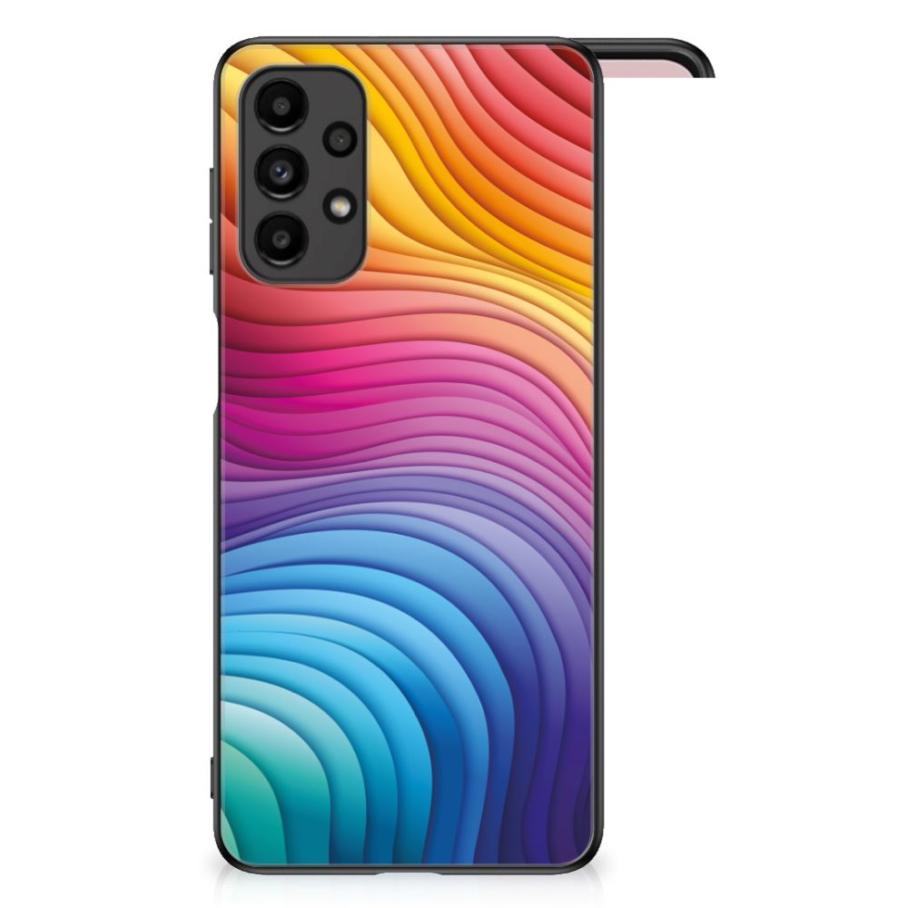Samsung Galaxy A13 4G Backcover Regenboog zijaanzicht